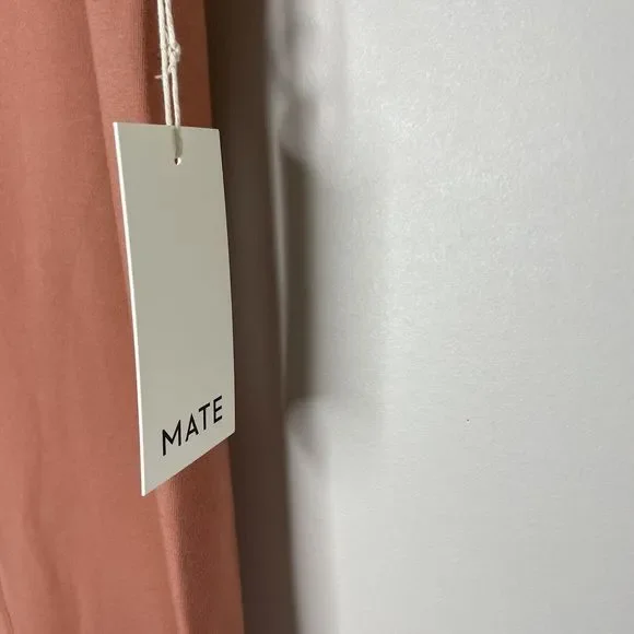 MATE The Label Leggings Womens 2X Rose Terracotta Stretch NEW Organic Cotton - Picture 4 of 10